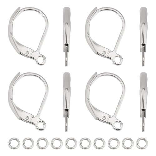 arricraft 100 Stück 304 Edelstahl Leverback Ohrring Haken, Leverback-Ohrhaken Mit Französischem Ohrringhaken Und 100 Stück Offenen Biegeringen Zur DIY-Schmuckherstellung arricraft 100 Stück 304 Edelstahl Leverback Ohrring Haken, Leverback-Ohrhaken Mit Französischem Ohrringhaken Und 100 Stück Offenen Biegeringen Zur DIY-Schmuckherstellung von arricraft