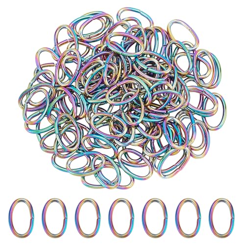 arricraft 100 Stück Offene Ovale Biegeringe 304 Verbindungsring Aus Edelstahl Regenbogenfarbe Gold Biegeringe Charms Zum Basteln von Schmuck Armbändern Und Halsketten 8x5mm arricraft 100 Stück Offene Ovale Biegeringe 304 Verbindungsring Aus Edelstahl Regenbogenfarbe Gold Biegeringe Charms Zum Basteln von Schmuck Armbändern Und Halsketten 8x5mm von arricraft