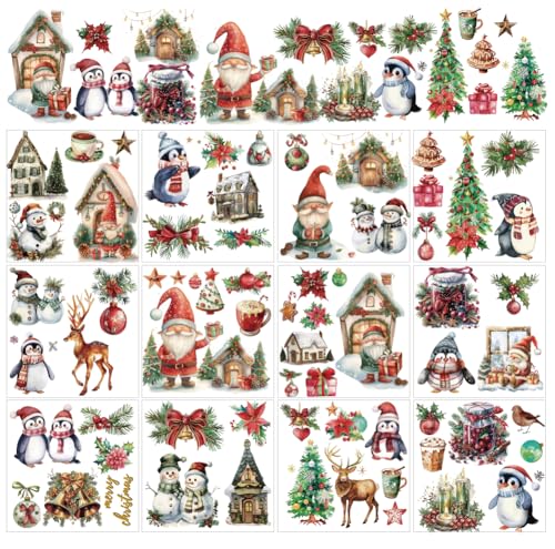 arricraft 12 Blatt Weihnachts Abziehbilder Zum Aufreiben Für Kunsthandwerk Und Möbel Weihnachtsmann Pinguin Elch Schneemann Rubbel Transferaufkleber PVC Rubbel Aufkleber Für Heimwerker arricraft 12 Blatt Weihnachts Abziehbilder Zum Aufreiben Für Kunsthandwerk Und Möbel Weihnachtsmann Pinguin Elch Schneemann Rubbel Transferaufkleber PVC Rubbel Aufkleber Für Heimwerker von arricraft