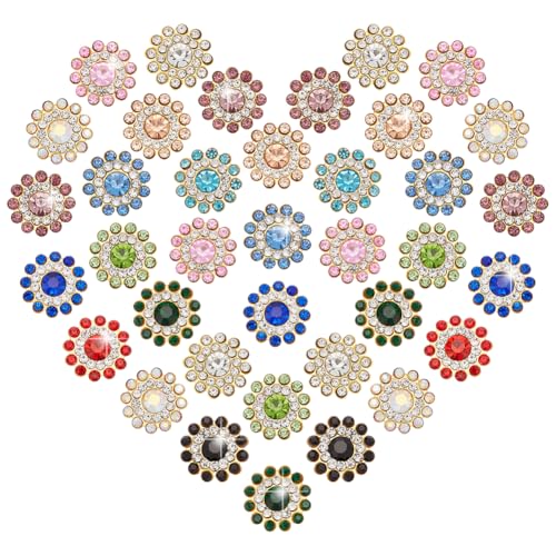 arricraft 120 Stück Strasssteine Zum Aufnähen 13.5mm 12 Farben Krallen Strasssteine Kristall Edelsteine Diamantsteine Mit Metallsockel Für Schmuck Basteln Kleidung Schuhe Basteln Nähzubehör von arricraft