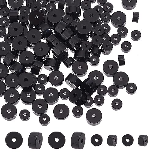 arricraft 143 Stück Natürliche Schwarze Onyxperlen, 2 Größen, Dunkel, Flach, Rund/Scheibenförmig, Heishi-Perlen, Edelstein, Lose Distanzperlen, Steinperlen, Charms Für Die Herstellung arricraft 143 Stück Natürliche Schwarze Onyxperlen, 2 Größen, Dunkel, Flach, Rund/Scheibenförmig, Heishi-Perlen, Edelstein, Lose Distanzperlen, Steinperlen, Charms Für Die Herstellung von arricraft