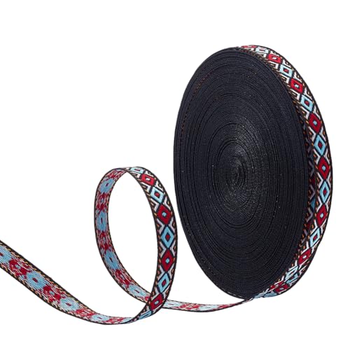 arricraft 16.6 Yard Vintage Jacquardband 0.5 Zoll Stoff Nähband Gewebt Rot Und Blau Flaches Rautenmuster Fransenbesatz Dekorbesatz Ethnisch Besticktes Band Für DIY Kleidung Vorhangdekoration arricraft 16.6 Yard Vintage Jacquardband 0.5 Zoll Stoff Nähband Gewebt Rot Und Blau Flaches Rautenmuster Fransenbesatz Dekorbesatz Ethnisch Besticktes Band Für DIY Kleidung Vorhangdekoration von arricraft