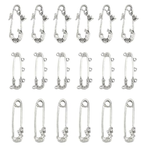 arricraft 18 Stück Büroklammer Sicherheitsnadel Set 3 Stile Legierung Antik Silber Strass Kronleuchter Komponenten Links Retro Einstellungen Broschen Charm Nähwerkzeuge Für Heften Stricken Zubehör arricraft 18 Stück Büroklammer Sicherheitsnadel Set 3 Stile Legierung Antik Silber Strass Kronleuchter Komponenten Links Retro Einstellungen Broschen Charm Nähwerkzeuge Für Heften Stricken Zubehör von arricraft