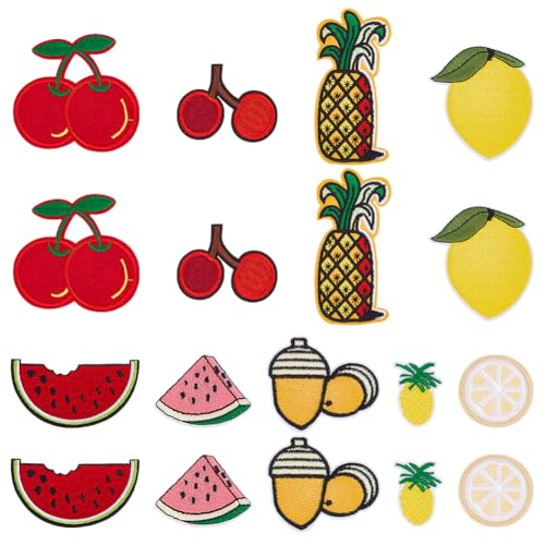 arricraft 18 Stück Obst Aufnäher Zum Aufbügeln Sommerliche Bestickte Aufnäher Aus Polyester Mit Obstmotiven Selbstklebend Zitronen Ananas Und Kirschformen Für Kleidung DIY Accessoires arricraft 18 Stück Obst Aufnäher Zum Aufbügeln Sommerliche Bestickte Aufnäher Aus Polyester Mit Obstmotiven Selbstklebend Zitronen Ananas Und Kirschformen Für Kleidung DIY Accessoires von arricraft