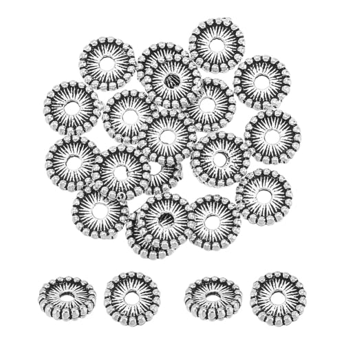 arricraft 20 Stück Blumen-Abstandsperlen, 925 Gänseblümchen-Perlenkappen Aus Sterlingsilber Im Tibetischen Stil, Metall-Blumenperlen, Vintage-Pflanzen-Lose Perlen Für Schmuckzubehör, Basteln arricraft 20 Stück Blumen-Abstandsperlen, 925 Gänseblümchen-Perlenkappen Aus Sterlingsilber Im Tibetischen Stil, Metall-Blumenperlen, Vintage-Pflanzen-Lose Perlen Für Schmuckzubehör, Basteln von arricraft