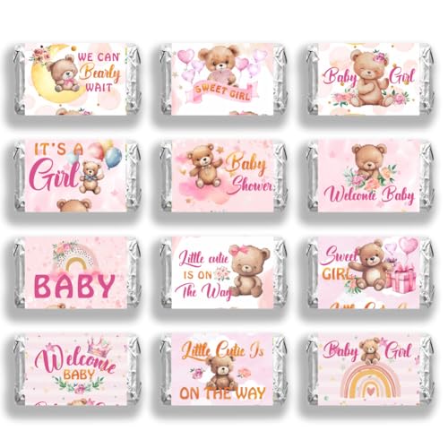 arricraft 20 Stück Bonbonpapier Für Babypartys, Rosa Bär Monde Regenbogen Mädchen Mini Candy Bar Aufkleber Willkommen Baby Schokolade Bar Etikett Aufkleber Für Mädchen Babyparty Dekor arricraft 20 Stück Bonbonpapier Für Babypartys, Rosa Bär Monde Regenbogen Mädchen Mini Candy Bar Aufkleber Willkommen Baby Schokolade Bar Etikett Aufkleber Für Mädchen Babyparty Dekor von arricraft