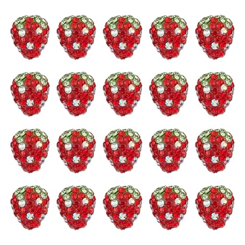 arricraft 20 Stück Erdbeer Strassperlen Der Güteklasse A 13x15mm 3D Frucht Kaugummi Perlen Pavé Diskokugel Perlen Polymer Ton Kristallperle Für Die Herstellung von Armbändern Halsketten arricraft 20 Stück Erdbeer Strassperlen Der Güteklasse A 13x15mm 3D Frucht Kaugummi Perlen Pavé Diskokugel Perlen Polymer Ton Kristallperle Für Die Herstellung von Armbändern Halsketten von arricraft