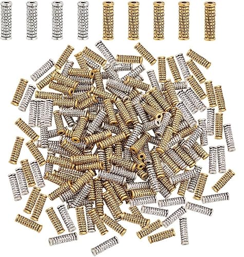 arricraft 200 Stück Legierungsröhrenperlen, Säulen-Abstandsperlen Im Tibetischen Stil In Antiksilber Und Antikgold, Fassförmige Röhrenperlen, Lose Abstandsperlen Für Die Herstellung von DIY arricraft 200 Stück Legierungsröhrenperlen, Säulen-Abstandsperlen Im Tibetischen Stil In Antiksilber Und Antikgold, Fassförmige Röhrenperlen, Lose Abstandsperlen Für Die Herstellung von DIY von arricraft