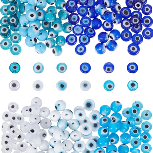 arricraft 240 Stück 6mm Lampwork Perlen Mit Bösem Blick 12 Stil Glücksbringer Flache Runde Lose Perlen Handgefertigt Runde Abstandsperlen Für DIY Armbänder Halsketten Basteln Schmuckherstellung arricraft 240 Stück 6mm Lampwork Perlen Mit Bösem Blick 12 Stil Glücksbringer Flache Runde Lose Perlen Handgefertigt Runde Abstandsperlen Für DIY Armbänder Halsketten Basteln Schmuckherstellung von arricraft