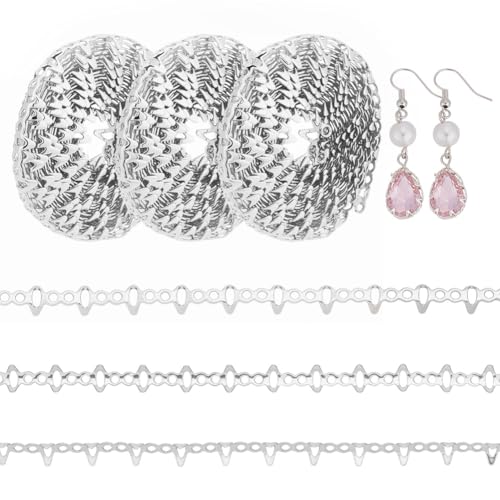 arricraft 3.2 Yards 925 Sterling Silber Plattierte Kupfer Lünettenstreifen Galeriedraht Sterling Kupfer Edelstein Lünette Handwerk Lünette Draht Für DIY Halskette Armband Ohrringe Schmuck Machen von arricraft