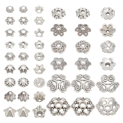 arricraft 300 Stück Perlenkappen Im Tibetischen Stil, 15 Stile, Antike Silberlegierung, Blumen-Perlenkappen, Vintage-Perlenkappen, Abstandsperlen Für Die Herstellung von DIY-Armbändern arricraft 300 Stück Perlenkappen Im Tibetischen Stil, 15 Stile, Antike Silberlegierung, Blumen-Perlenkappen, Vintage-Perlenkappen, Abstandsperlen Für Die Herstellung von DIY-Armbändern von arricraft