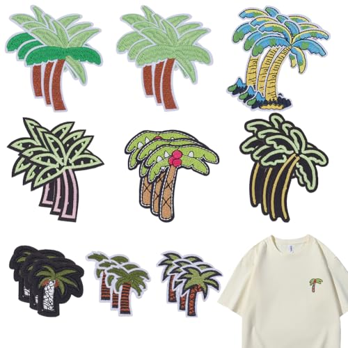 arricraft 36 Stück Bestickte Aufnäher 9 Stil Kokosnussbaum Set Zum Aufbügeln Sommer Hawaii Thema Applikations Reparaturflicken Zum Aufnähen Für Kleidung Hüte Hemden Taschen Jeans DIY Dekorationen arricraft 36 Stück Bestickte Aufnäher 9 Stil Kokosnussbaum Set Zum Aufbügeln Sommer Hawaii Thema Applikations Reparaturflicken Zum Aufnähen Für Kleidung Hüte Hemden Taschen Jeans DIY Dekorationen von arricraft