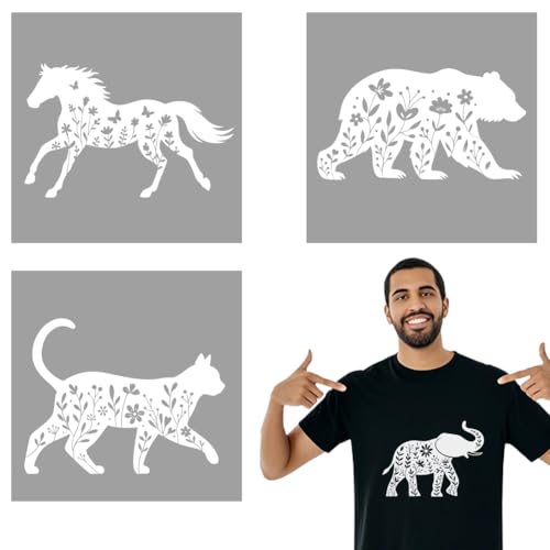 arricraft 4 Blatt Blumen Und Tier Bügelaufkleber Weiße Blumen Tier Silhouetten Druck Transferaufkleber Für DIY T Shirts Jeans Rucksäcke Familien Kleidung Hüte Dekorationsapplikationen arricraft 4 Blatt Blumen Und Tier Bügelaufkleber Weiße Blumen Tier Silhouetten Druck Transferaufkleber Für DIY T Shirts Jeans Rucksäcke Familien Kleidung Hüte Dekorationsapplikationen von arricraft