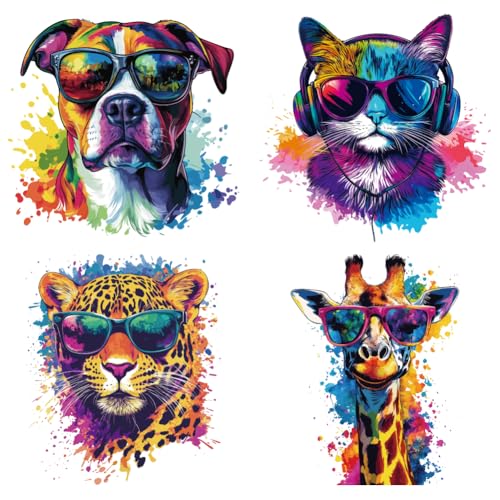 arricraft 4 Blatt Kunststoff Logo Aufkleber Zum Aufbügeln Wärmeübertragungsfolien Aufkleberset Mit Bunten Sonnenbrillen Und Tiermustern Für Selbstgemachte Hüte Jacken T Shirts Vorhänge arricraft 4 Blatt Kunststoff Logo Aufkleber Zum Aufbügeln Wärmeübertragungsfolien Aufkleberset Mit Bunten Sonnenbrillen Und Tiermustern Für Selbstgemachte Hüte Jacken T Shirts Vorhänge von arricraft