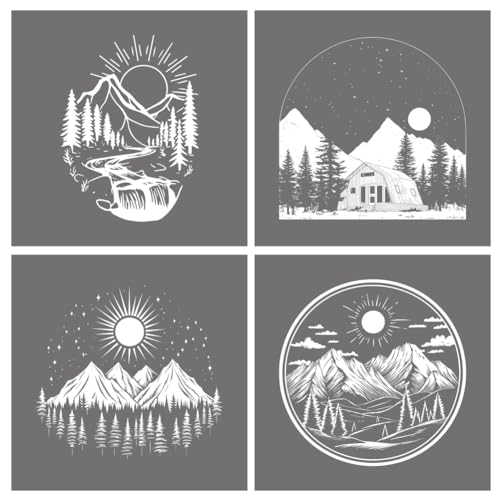 arricraft 4 Blatt Stoff Aufkleber Zum Aufbügeln Mit Landschaftsmotiven Wärmeübertragungsaufkleber Weißen Bergen Und Flüssen Zum Selbermachen Für T Shirts Rucksäcke Familien Kleidung Hüte Dekoration arricraft 4 Blatt Stoff Aufkleber Zum Aufbügeln Mit Landschaftsmotiven Wärmeübertragungsaufkleber Weißen Bergen Und Flüssen Zum Selbermachen Für T Shirts Rucksäcke Familien Kleidung Hüte Dekoration von arricraft