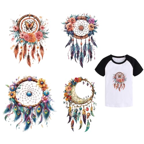 arricraft 4 Blatt Traumfänger Aufkleber Zum Aufbügeln Blumen Pfauenfedern Bügelbilder Aufkleber Süße Art Biene Transferaufkleber PET Waschbare Patches Für DIY Kleidung Dekor arricraft 4 Blatt Traumfänger Aufkleber Zum Aufbügeln Blumen Pfauenfedern Bügelbilder Aufkleber Süße Art Biene Transferaufkleber PET Waschbare Patches Für DIY Kleidung Dekor von arricraft