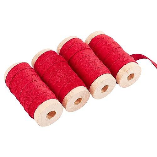 arricraft 4 Rolle Samtband, 4.5 m Rotes, Einseitiges Vintage-Satinband, Rollen Aus Samt, Gurtband, Besatz Für Kleidung, Geeignet Für Bastelarbeiten, Geschenkverpackungen, Schmuckherstellung arricraft 4 Rolle Samtband, 4.5 m Rotes, Einseitiges Vintage-Satinband, Rollen Aus Samt, Gurtband, Besatz Für Kleidung, Geeignet Für Bastelarbeiten, Geschenkverpackungen, Schmuckherstellung von arricraft