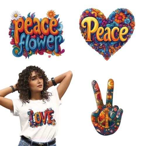 arricraft 4 Stück Love Peace Thema Wärmeübertragungsfolie Logo Aufkleber Set 4 Stile Doodle Muster Wärmeübertragung Aufkleber Eisen Auf Aufkleber Für T Shirts Patches Taschen Hüte DIY Handwerk arricraft 4 Stück Love Peace Thema Wärmeübertragungsfolie Logo Aufkleber Set 4 Stile Doodle Muster Wärmeübertragung Aufkleber Eisen Auf Aufkleber Für T Shirts Patches Taschen Hüte DIY Handwerk von arricraft