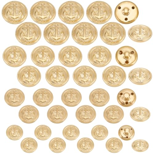 arricraft 40 Stück 4 Stile 1 Loch Messingknöpfe 15mm 18mm 23mm 25mm Metall Gold Blazer Knöpfe Set Für Anzug Mantel Uniform Jacke Blazer Kleidung Dekoration Handwerk Handarbeit arricraft 40 Stück 4 Stile 1 Loch Messingknöpfe 15mm 18mm 23mm 25mm Metall Gold Blazer Knöpfe Set Für Anzug Mantel Uniform Jacke Blazer Kleidung Dekoration Handwerk Handarbeit von arricraft