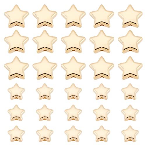 arricraft 400 Stück Sternabstandsperlen, 2 Größe Kleine Stern-Charms-Perlen Mit Loch, Goldener CCB-Kunststoff, Lose Anhänger Für DIY-Handwerk, Necklack-Schmuck-Ohrring-Herstellung arricraft 400 Stück Sternabstandsperlen, 2 Größe Kleine Stern-Charms-Perlen Mit Loch, Goldener CCB-Kunststoff, Lose Anhänger Für DIY-Handwerk, Necklack-Schmuck-Ohrring-Herstellung von arricraft
