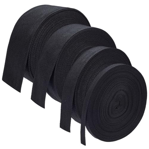 arricraft 44 Yards Schwarzes Polypropylen Gurtband Strapazierfähiges Poly Umreifungsband In 4 Größe Für Heimwerkerarbeiten Hundeleine Sicherheitsgurt Rucksackgriffe Rettungsseil Ausrüstung von arricraft