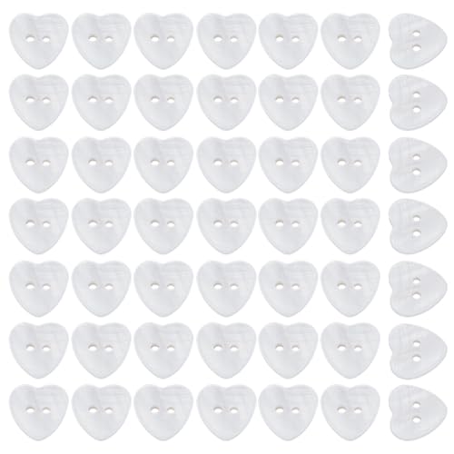 arricraft 50 Stück Herz Muschelknopf Muschelknöpfe Mit 2 Loch Aus Natürlichen Perlen Für Scrapbooking Hemden Kleidung Jacken Jeans Nähdekorationen Oder Zum Selbermachen. 11.5x11.5mm von arricraft