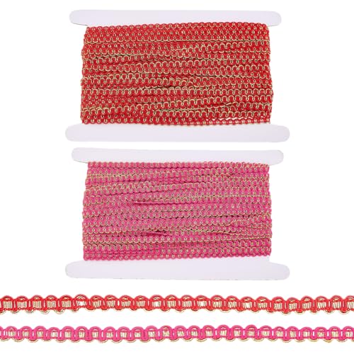 arricraft 54.6 Yards 7mm Metallische Wellenborte Rote Rose Rote Welle Nähen Biegen Fransenbesatz Polyesterband Für Kleidung Accessoires Herstellung von Hochzeitsfeiern Basteln arricraft 54.6 Yards 7mm Metallische Wellenborte Rote Rose Rote Welle Nähen Biegen Fransenbesatz Polyesterband Für Kleidung Accessoires Herstellung von Hochzeitsfeiern Basteln von arricraft