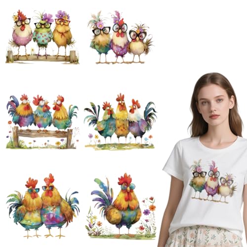 arricraft 6 Blatt Lustige Hahn Sticker Zum Aufbügeln Wärmeübertragungsaufkleber Mit Blumen Und Hühnern Zum Selbermachen Für T Shirts Jeans Rucksäcke Familien Kleidung Hüte Dekoration Applikation arricraft 6 Blatt Lustige Hahn Sticker Zum Aufbügeln Wärmeübertragungsaufkleber Mit Blumen Und Hühnern Zum Selbermachen Für T Shirts Jeans Rucksäcke Familien Kleidung Hüte Dekoration Applikation von arricraft