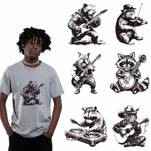 arricraft 6 Blatt Musik Tier Wald Bügelbild Aufkleber Bär Waschbär Instrumente Druck Transfer Aufkleber Aufkleber Für DIY T Shirt Jeans Rucksäcke Familien Kleidung Hut Dekoration Applikation arricraft 6 Blatt Musik Tier Wald Bügelbild Aufkleber Bär Waschbär Instrumente Druck Transfer Aufkleber Aufkleber Für DIY T Shirt Jeans Rucksäcke Familien Kleidung Hut Dekoration Applikation von arricraft