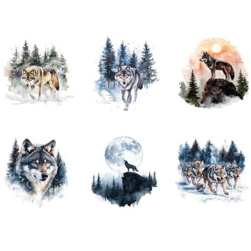 arricraft 6 Blatt Ölfarbe Wolf Stoff Bügelbild Aufkleber Wolfswald Wärmeübertragungsaufkleber Für DIY T Shirts Jeans Rucksäcke Familien Kleidung Hut Dekoration Applikation arricraft 6 Blatt Ölfarbe Wolf Stoff Bügelbild Aufkleber Wolfswald Wärmeübertragungsaufkleber Für DIY T Shirts Jeans Rucksäcke Familien Kleidung Hut Dekoration Applikation von arricraft