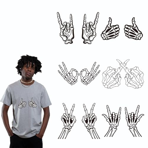 arricraft 6 Blatt Totenkopf Handtuch Aufkleber Zum Aufbügeln Wärmeübertragungsaufkleber Mit Totenkopf Handgeste Zum Selbermachen Für T Shirts Jeans Rucksäcke Familien Kleidung Hüte Dekoration arricraft 6 Blatt Totenkopf Handtuch Aufkleber Zum Aufbügeln Wärmeübertragungsaufkleber Mit Totenkopf Handgeste Zum Selbermachen Für T Shirts Jeans Rucksäcke Familien Kleidung Hüte Dekoration von arricraft