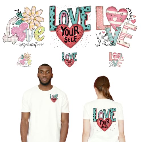 arricraft 6 Stück Kleines Frisches Thema Wärmeübertragungsfolie Logo Aufkleber Set 6 Stile „Love Yourself“ Wärmeübertragungsaufkleber Zum Aufbügeln Für T Shirts Aufnäher Taschen Hüte Bastelarbeiten arricraft 6 Stück Kleines Frisches Thema Wärmeübertragungsfolie Logo Aufkleber Set 6 Stile „Love Yourself“ Wärmeübertragungsaufkleber Zum Aufbügeln Für T Shirts Aufnäher Taschen Hüte Bastelarbeiten von arricraft