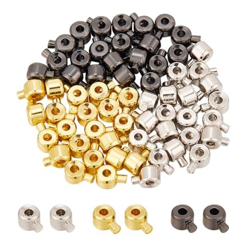 arricraft 60 Stück Messing-Quetschperlen, 3 Farbe, 4x3 mm Perlen, Langlebige, Plattierte Crimp-Röhrchen, Säulenperlenabdeckungen, Endkappen Aus Metallkordeln, Zubehör Für Die Herstellung arricraft 60 Stück Messing-Quetschperlen, 3 Farbe, 4x3 mm Perlen, Langlebige, Plattierte Crimp-Röhrchen, Säulenperlenabdeckungen, Endkappen Aus Metallkordeln, Zubehör Für Die Herstellung von arricraft