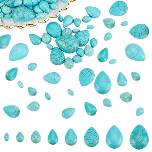 arricraft 80 Stück rissige Stein-Cabochon, 8 Größen, Tropfenform, Edelsteine, Perlen, gefärbt, synthetische Türkis-Cabochons für DIY-Halsketten, Armbänder, Schmuckherstellung arricraft 80 Stück rissige Stein-Cabochon, 8 Größen, Tropfenform, Edelsteine, Perlen, gefärbt, synthetische Türkis-Cabochons für DIY-Halsketten, Armbänder, Schmuckherstellung von arricraft