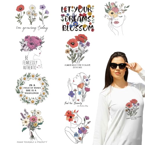 arricraft 9 Stück Blumen Thema Wärmeübertragung Film Logo Aufkleber Set 9 Stil Inspirierende Sprüche Für Frauen Wärmeübertragungsaufkleber Zum Aufbügeln Für T Shirts Aufnäher Taschen Hüte arricraft 9 Stück Blumen Thema Wärmeübertragung Film Logo Aufkleber Set 9 Stil Inspirierende Sprüche Für Frauen Wärmeübertragungsaufkleber Zum Aufbügeln Für T Shirts Aufnäher Taschen Hüte von arricraft