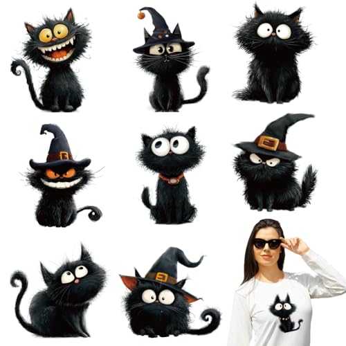 arricraft 9 Stück Halloween Thema Wärmeübertragung Film Logo Aufkleber Set 9 Stile Schwarze Katze Wärmeübertragung Aufkleber Eisen Auf Aufkleber Für T Shirts Patches Taschen Hüte DIY Handwerk arricraft 9 Stück Halloween Thema Wärmeübertragung Film Logo Aufkleber Set 9 Stile Schwarze Katze Wärmeübertragung Aufkleber Eisen Auf Aufkleber Für T Shirts Patches Taschen Hüte DIY Handwerk von arricraft