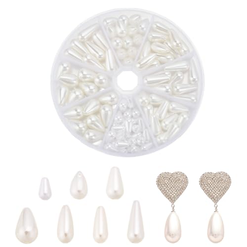 arricraft 92 Stück Tropfenförmige Perlen 8 Stil Cremeweiße Perlen In Tropfenform ABS Kunststoff Imitationsperlen Lose Abstandsperlen Für Die Herstellung von DIY Schmuck arricraft 92 Stück Tropfenförmige Perlen 8 Stil Cremeweiße Perlen In Tropfenform ABS Kunststoff Imitationsperlen Lose Abstandsperlen Für Die Herstellung von DIY Schmuck von arricraft