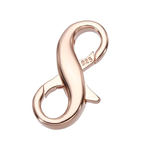 arricraft 925 Sterling Silber Karabinerverschlüsse Roségoldfarbener Karabinerverschluss Mit Doppelter Öffnung Verlängerungsverschluss Für Halsketten Und Armbänder Zum Selbermachen von Schmuck arricraft 925 Sterling Silber Karabinerverschlüsse Roségoldfarbener Karabinerverschluss Mit Doppelter Öffnung Verlängerungsverschluss Für Halsketten Und Armbänder Zum Selbermachen von Schmuck von arricraft
