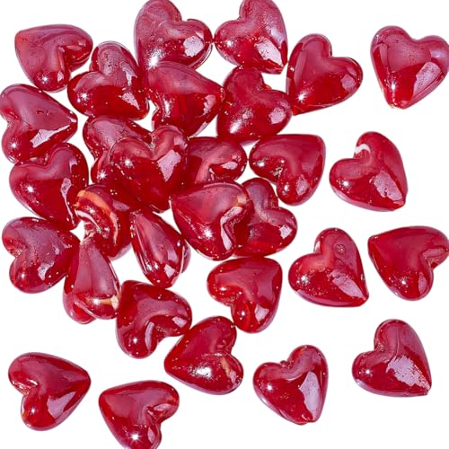 arricraft Abstandsperlen Aus Lampwork Glas Rot Herzform 30 Stück Dunkelrote Liebesherz Lose Perlen Handgefertigte Glasperlen Für Die Herstellung von DIY Ohrringen Armbändern Muttertagsschmuck arricraft Abstandsperlen Aus Lampwork Glas Rot Herzform 30 Stück Dunkelrote Liebesherz Lose Perlen Handgefertigte Glasperlen Für Die Herstellung von DIY Ohrringen Armbändern Muttertagsschmuck von arricraft