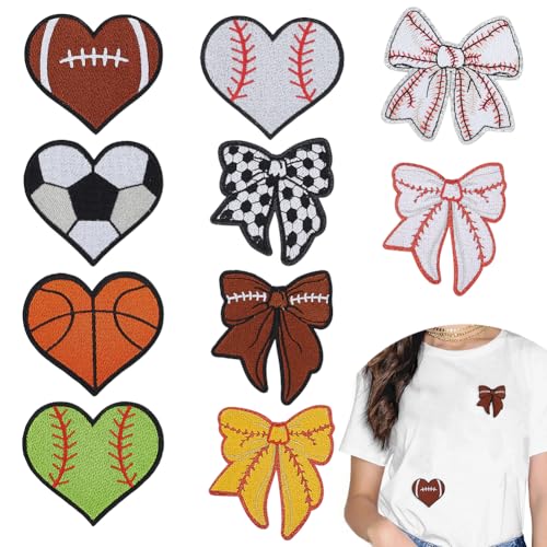 arricraft Aufnäher Zum Aufbügeln 2 Stile 10 Stück Stickflicken Mit Ballsport Motiv Schleife Und Herz Kleidung Dekoratives Stoffapplikationsset Für Selbstgemachte Taschen Jeans Hüte Nähen Dekorative arricraft Aufnäher Zum Aufbügeln 2 Stile 10 Stück Stickflicken Mit Ballsport Motiv Schleife Und Herz Kleidung Dekoratives Stoffapplikationsset Für Selbstgemachte Taschen Jeans Hüte Nähen Dekorative von arricraft
