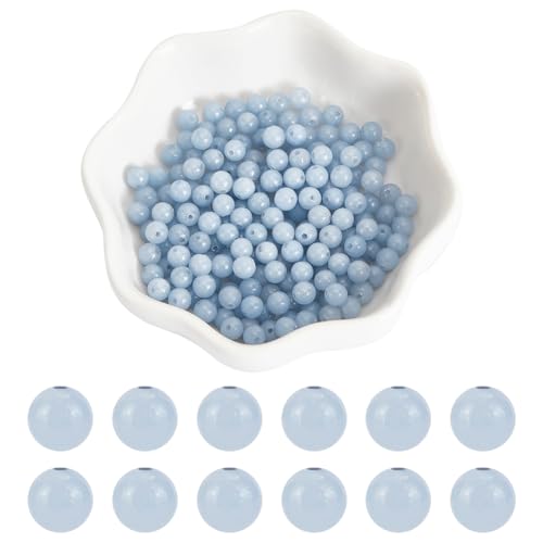 arricraft Ca. 190 Stück 4 mm Angelite Steinperlen Strang, Ungefärbter Natürlicher Angelit, Runder Perlenstrang, Glatter Echter Edelstein, Lose Perlen Für Armbänder, Halsketten arricraft Ca. 190 Stück 4 mm Angelite Steinperlen Strang, Ungefärbter Natürlicher Angelit, Runder Perlenstrang, Glatter Echter Edelstein, Lose Perlen Für Armbänder, Halsketten von arricraft
