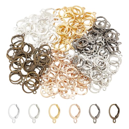 arricraft Ca. 240 Stück Runde Ohrringhaken 6 Farbe Messing Leverback Ohrring Erkenntnisse Baumeln Ohrhaken Mit Offener Schleife Für DIY Ohrring Design Schmuck Machen Erkenntnisse 16x13mm arricraft Ca. 240 Stück Runde Ohrringhaken 6 Farbe Messing Leverback Ohrring Erkenntnisse Baumeln Ohrhaken Mit Offener Schleife Für DIY Ohrring Design Schmuck Machen Erkenntnisse 16x13mm von arricraft