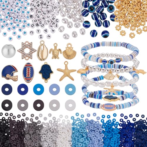 arricraft Ca. 2678 Stück Schmuckherstellungs Set. Heishi Perlen Aus Polymer Ton Mit Anhänger Halskette Armband Schmuckherstellungsset Freundschaftsbasteln Für Anfänger arricraft Ca. 2678 Stück Schmuckherstellungs Set. Heishi Perlen Aus Polymer Ton Mit Anhänger Halskette Armband Schmuckherstellungsset Freundschaftsbasteln Für Anfänger von arricraft
