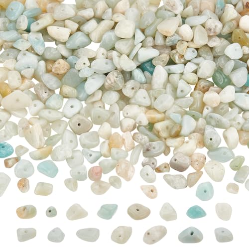arricraft Ca. 434 Stück Amazonit-Chip-Perlenstränge, Bunte, Ungefärbte Perlen Aus Natürlichem Amazonit, Unregelmäßige Steinperlen, Lose Edelsteinperlen Zur Herstellung von Armbändern von arricraft