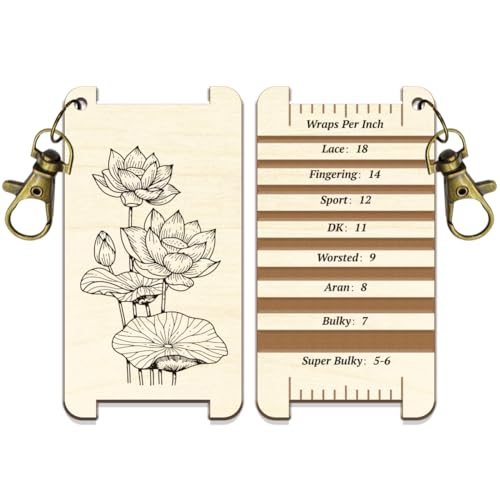 arricraft Juli Lotus Spinning Control Tool Dekoratives Garn WPI Führungsmessgerät Mit Verschluss Holz Garnwickel Führungsbrett Mit Diz Für Spinner Garn Messwerkzeuge von arricraft