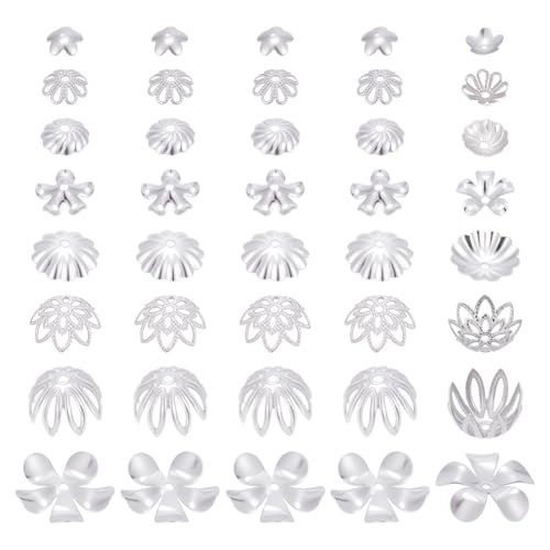 arricraft Perlenkappen In Blumenform Edelstahl 8 Stile 240 Stück Edelstahlfarbene Perlenkappen Mit Mehreren Blütenblättern Saitenhalterabdeckung Kissenperlen In Großpackung Für Die Herstellung arricraft Perlenkappen In Blumenform Edelstahl 8 Stile 240 Stück Edelstahlfarbene Perlenkappen Mit Mehreren Blütenblättern Saitenhalterabdeckung Kissenperlen In Großpackung Für Die Herstellung von arricraft