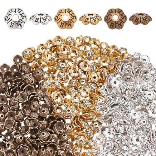 arricraft Perlenkappen In Blumenform Tibetische Legierung 3 Farben 600 Stück 6mm Große Abstandsperlen Mit Mehreren Blütenblättern Für Bastelarbeiten Armbänder Halsketten Ohrringe Schmuckherstellung arricraft Perlenkappen In Blumenform Tibetische Legierung 3 Farben 600 Stück 6mm Große Abstandsperlen Mit Mehreren Blütenblättern Für Bastelarbeiten Armbänder Halsketten Ohrringe Schmuckherstellung von arricraft