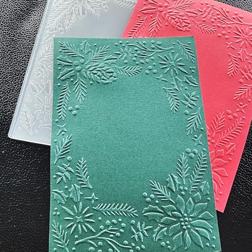 arriettycraft 3D-Weihnachts-Prägeschablonen aus Kunststoff für Kartenherstellung, immergrüne Stechpalmenblätter, Rahmen, Prägeschablone für Geschenkanhänger, Papierbasteln, Heimdekoration, 12,7 x 17,8 arriettycraft 3D-Weihnachts-Prägeschablonen aus Kunststoff für Kartenherstellung, immergrüne Stechpalmenblätter, Rahmen, Prägeschablone für Geschenkanhänger, Papierbasteln, Heimdekoration, 12,7 x 17,8 von arriettycraft