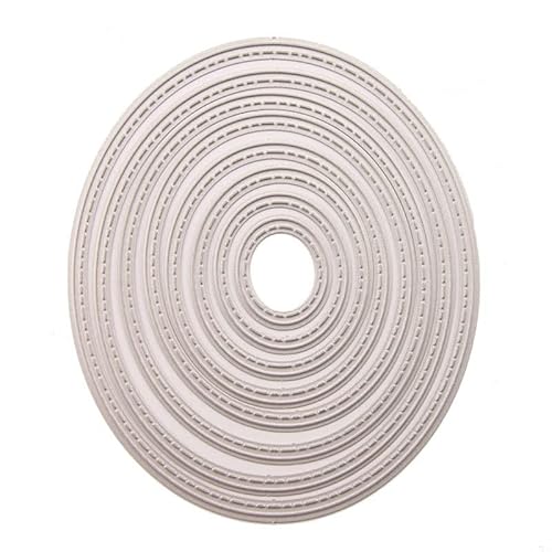 arriettycraft 8 Stück/Set verschiedene Größen, genähte ovale Metall-Stanzformen, Ostereier, Stanzformen für Kartenherstellung und Scrapbooking, Papierbasteln, C63 von arriettycraft