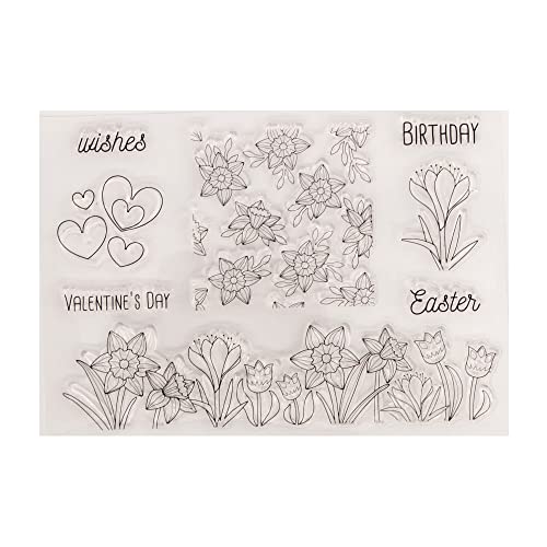Blumen Blätter Frühling Ostern Clear Stamps für Karten Herstellung Dekoration Clear Stamps und DIY Scrapbooking von arriettycraft